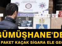 GÜMÜŞHANE'DE 190 BİN PAKET KAÇAK SİGARA ELE GEÇİRİLDİ
