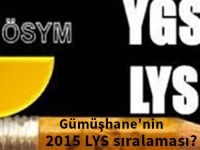 Gümüşhane'nin 2015 LYS sıralaması?
