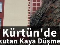 Kürtün'de korkutan kaya düşmeleri