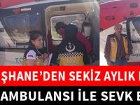 SEKİZ AYLIK BEBEK HAVA AMBULANSI İLE SEVK EDİLDİ