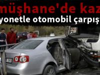 Gümüşhane'de kaza... Kamyonetle otomobil çarpıştı