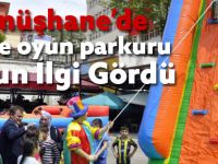 Şişme oyun parkuru yoğun ilgi gördü