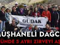 GÜMÜŞHANELİ DAĞCILAR AYNI GÜNDE 5 AYRI ZİRVEYİ AŞTILAR