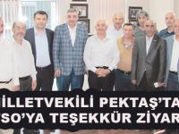 MİLLETVEKİLİ PEKTAŞ’TAN GTSO’YA TEŞEKKÜR ZİYARETİ