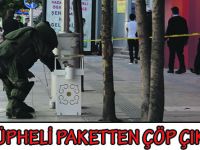 ŞÜPHELİ PAKETTEN ÇÖP ÇIKTI