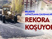 BELEDİYE ASFALTLAMA ÇALIŞMALARINDA REKORA KOŞUYOR
