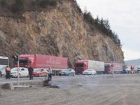 Zigana yolunda kaya temizliği