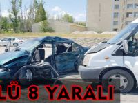 KELKİT'TE TRAFİK KAZASI 1 ÖLÜ 8 YARALI,