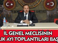 İL GENEL MECLİSİ ARALIK AYI TOPLANTILARI BAŞLADI