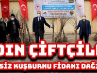 GÜMÜŞHANE’DE KADIN ÇİFTÇİLERE DİKENSİZ KUŞBURNU FİDANI DAĞITILDI