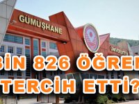 GÜMÜŞHANE ÜNİVERSİTESİ'Nİ 3 BİN 826 ÖĞRENCİ TERCİH ETTİ?