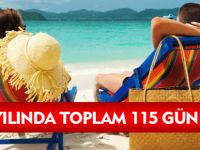 2014 YILINDA TOPLAM 115 GÜN TATİL