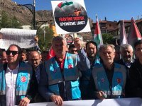 GÜMÜŞHANE’DE FİLİSTİN’E DESTEK YÜRÜYÜŞÜ DÜZENLENDİ