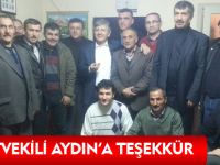 GÖKÇEPINAR KÖYÜNDEN MİLLETVEKİLİ AYDIN’A TEŞEKKÜR