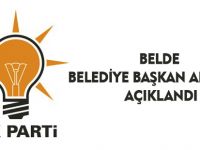 BELDE BELEDİYE BAŞKAN ADAYLARI AÇIKLANDI