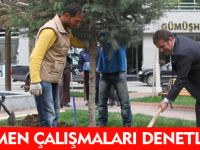 ÇİMEN ÇALIŞMALARI DENETLEDİ