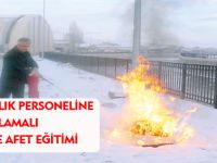 KELKİT’TE KAYMAKAMLIK PERSONELİNE UYGULAMALI YANGIN VE AFET EĞİTİMİ