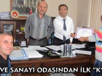 TİCARET VE SANAYİ ODASINDAN İLK “K” BELGESİ