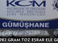 1 KİLO 982 GRAM TOZ ESRAR ELE GEÇİRİLDİ