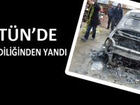 KÜRTÜN’DE ARAÇ KENDİLİĞİNDEN YANDI