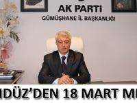 GÜNDÜZ’DEN 18 MART MESAJI