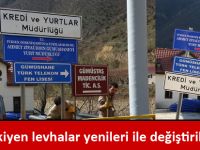 Eskiyen levhalar yenileri ile değiştiriliyor