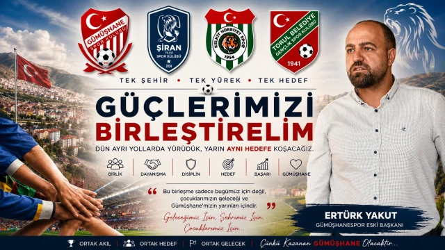 Ertürk Yakut'tan Gümüşhane Futbolu İçin Tarihi Birlik Çağrısı: "Kazanan Gümüşhane Olsun"