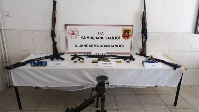 Gümüşhane İl Jandarma Komutanlığı’ndan Torul ve Kürtün’de Dev Silah Operasyonu