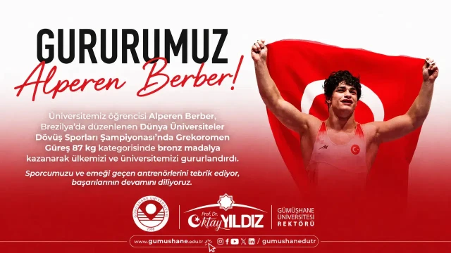 Gümüşhane Üniversitesi Öğrencisi Alperen Berber Dünya Üçüncüsü Oldu