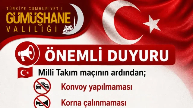 Gümüşhane Valiliğinden YKS Öncesi Vatandaşlara Önemli Duyuru
