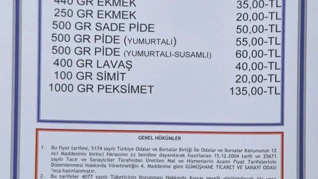 Gümüşhane’de ekmeğe yüzde 12 zam: Yeni fiyatlar belli oldu — Fotoğraf 1