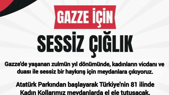 Gümüşhane’de “Gazze İçin Sessiz Çığlık” Etkinliği Düzenlenecek