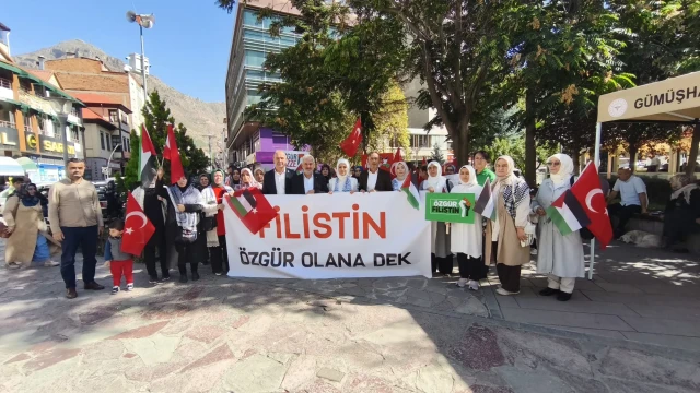 Gümüşhane’de Kadınlardan Gazze İçin Sessiz Çığlık