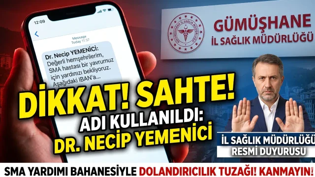 İl Sağlık Müdürlüğünden Dolandırıcılık Uyarısı: DR. Necip Yemenici’nin adı istismar ediliyor