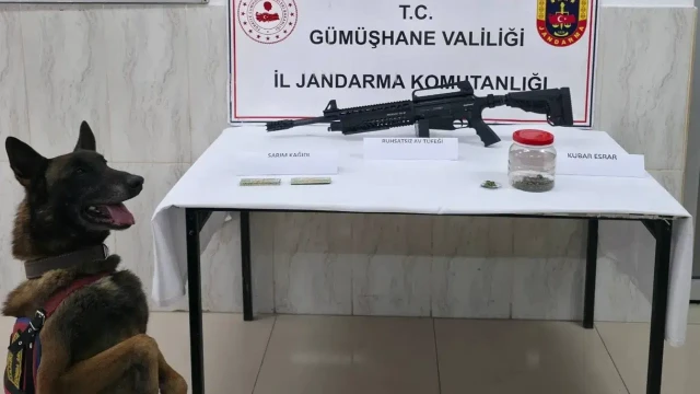Jandarma’dan Kürtün’de Uyuşturucu Operasyonu