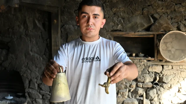 Kürtün'de hurda musluktan el emeğiyle üretilen ziller Avrupa’da çalıyor