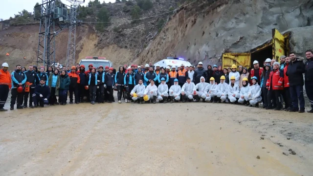 Maden Ocağında Nefes Kesen Tatbikat