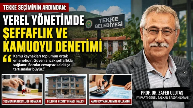 Prof. Dr. Zafer Ulutaş'tan Tekke Seçimi ve Belediye İhalelerine İlişkin Dikkat Çeken Değerlendirme