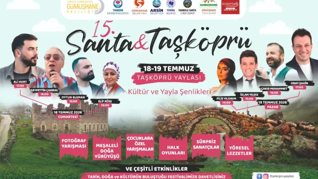 Santa ve Taşköprü festivali 18-19 Temmuz’da