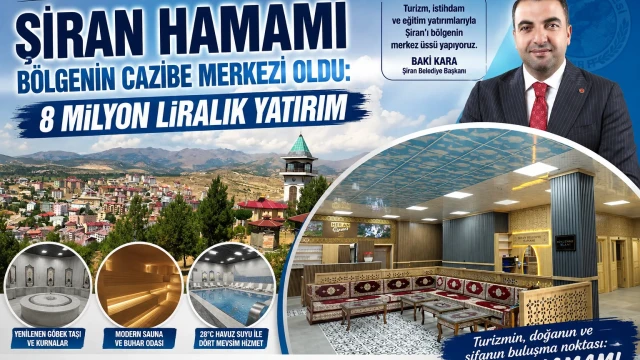 Şiran Hamamı Bölgenin Cazibe Merkezi Oldu: 8 Milyon Liralık Yatırım
