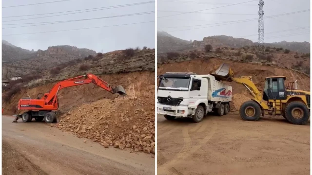 Tanjant Mevkii’nde Yol Genişletme Çalışmaları Başladı