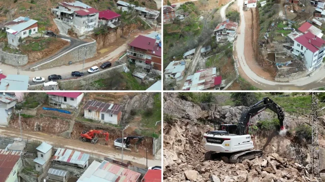 Tanjant yolda genişletme çalışmaları devam ediyor