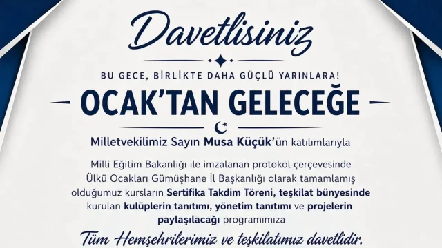 Ülkü Ocakları Gümüşhane İl Başkanlığı "Ocak’tan Geleceğe" Programı düzenleyecek