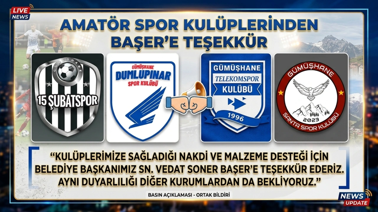 Amatör Spor Kulüplerinden Başer’e Teşekkür: "Aynı Duyarlılığı Diğer Kurumlardan da Bekliyoruz"