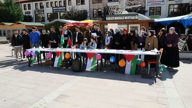 Gazze'deki İnsani Drama Gümüşhane'den Fırça Darbesiyle Tepki — Fotoğraf 10