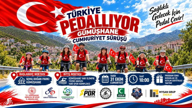 Gümüşhane'de Cumhuriyet Coşkusu Bu Kez Pedallarla Yaşanacak