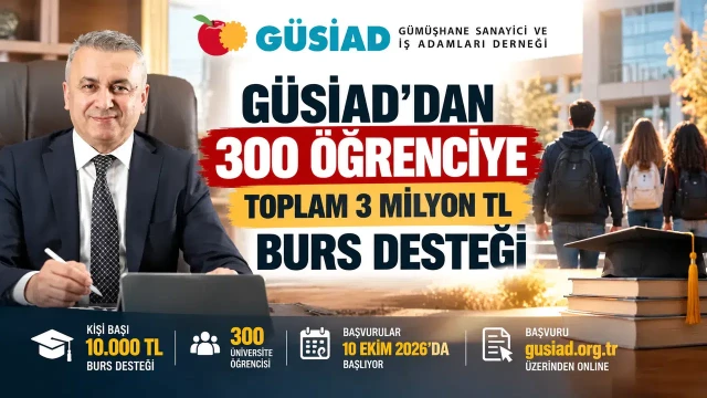 GÜSİAD’dan Gümüşhaneli Öğrencilere 10 Bin TL Burs Desteği