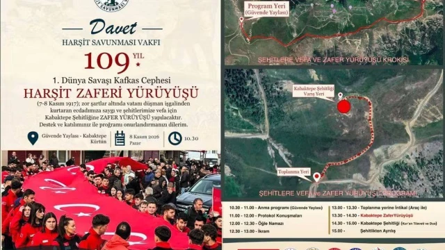 Harşit Savunması’nın 109. Yılında Şehitlerimize Vefa Yürüyüşü Düzenlenecek — Fotoğraf 1