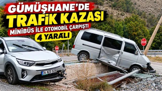 Kale Kavşağında İki Araç Çarpıştı! Minibüs Durak ve Elektrik Direğini Yıktı