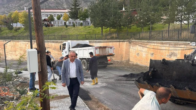 Tekke Belediyesi’nden Milli Eğitim Akademisi Yolu’nda Asfalt Onarımı — Fotoğraf 1